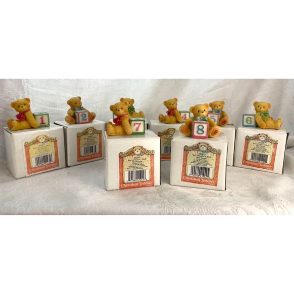 Cherished Teddies Birthday Teddy Bears One thru Eight Childs Birthday Memories C - Picture 5 of 5